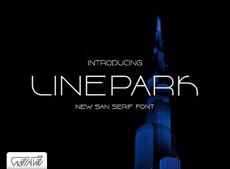 فونت انگلیسی خطی پارک - Line Park Font